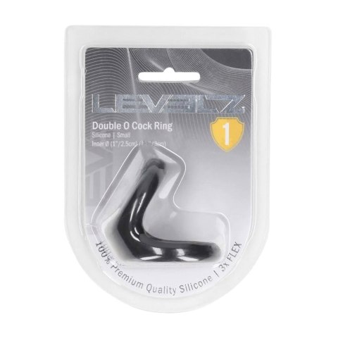 Double O Silicone Cockring - S - Black Levelz by Shots