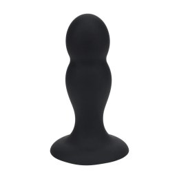 Double Rattle Liquid Silicone Anal Plug - M - Black Levelz