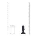 Double Rattle Liquid Silicone Anal Plug - M - Black Levelz