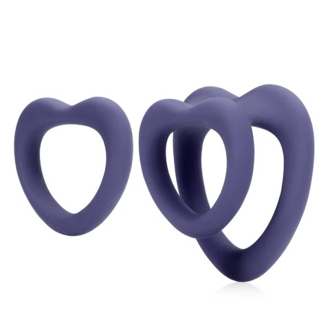 Heart Cockring Set - Violet Storm Loveline