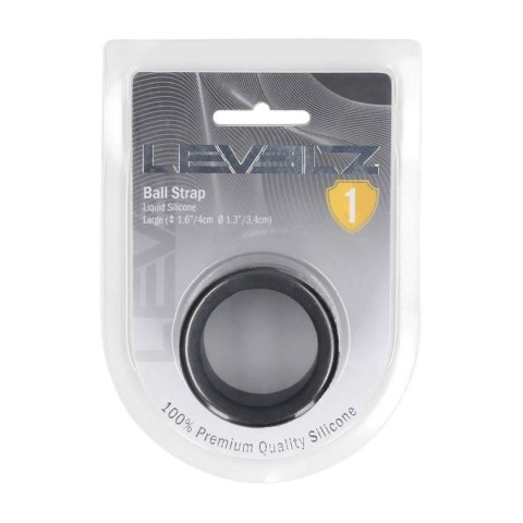 Liquid Silicone Ball Strap - L - 34mm - Black Levelz
