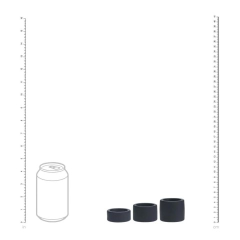 Liquid Silicone Ball Strap Set of 3 - S/M/L - Black Levelz by Shots