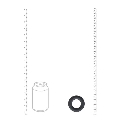 Liquid Silicone Cockring - L - Black Levelz by Shots