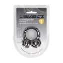 Liquid Silicone Double Weighted Ball Cockring - Black Levelz by Shots