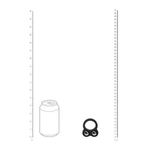 Liquid Silicone Double Weighted Ball Cockring - Black Levelz by Shots