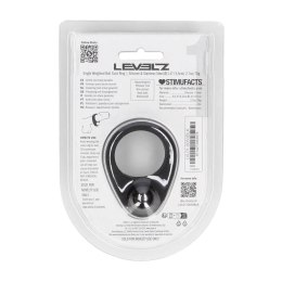 Liquid Silicone Single Weighted Ball Cockring - Black Levelz by Shots