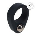Liquid Silicone Single Weighted Ball Cockring - Black Levelz by Shots