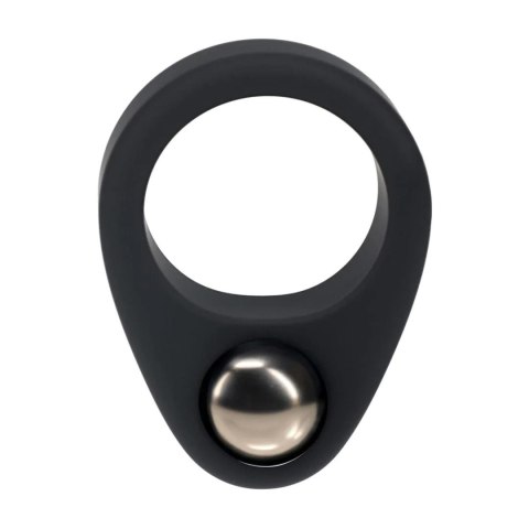 Liquid Silicone Single Weighted Ball Cockring - Black Levelz by Shots