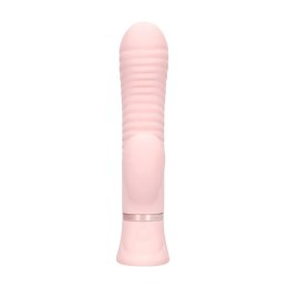 Mystique - Ribbed Rabbit Vibrator - Pink Loveline