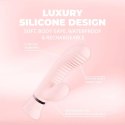 Mystique - Ribbed Rabbit Vibrator - Pink Loveline