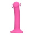 Non-Phallic Vibrating Dildo - Medium - Powerful Pink Loveline