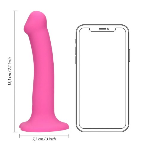 Non-Phallic Vibrating Dildo - Medium - Powerful Pink Loveline