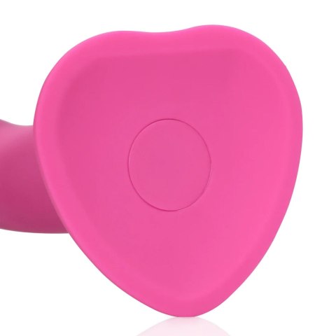 Non-Phallic Vibrating Dildo - Medium - Powerful Pink Loveline