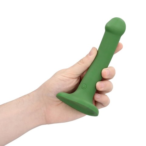 Non-Phallic Vibrating Dildo - Small - Forest Green Loveline