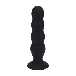 Quad Rattle Liquid Silicone Anal Plug - XL - Black Levelz