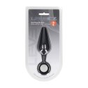 Silicone Anal Plug with Loop - L - Black Levelz