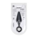 Silicone Anal Plug with Loop - L - Black Levelz