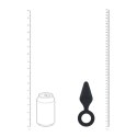 Silicone Anal Plug with Loop - L - Black Levelz