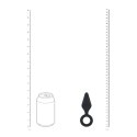 Silicone Anal Plug with Loop - S - Black Levelz
