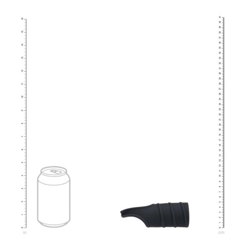 Silicone Cockring and Ribbed Sleeve - Black Levelz by Shots