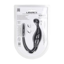 Silicone Cockring with Prostate Stimulator - L - Black Levelz