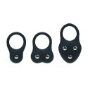 Silicone Training Cockring Set of 3 - S/M/L - Black Levelz by Shots