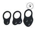 Silicone Training Cockring Set of 3 - S/M/L - Black Levelz by Shots