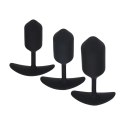 Silicone Weighted Anal Plug Training Set of 3 - Black Levelz
