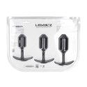 Silicone Weighted Anal Plug Training Set of 3 - Black Levelz
