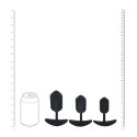 Silicone Weighted Anal Plug Training Set of 3 - Black Levelz