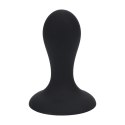 Single Rattle Liquid Silicone Anal Plug - S - Black Levelz