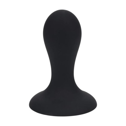 Single Rattle Liquid Silicone Anal Plug - S - Black Levelz