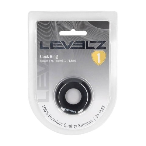 Solid Silicone Cockring - XS - Black Levelz by Shots