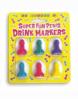 Super Fun Penis Silicone Drink Markers LITTLE GENIE PRODUCTIONS