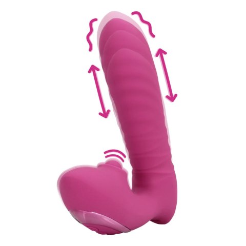 Thrusting and Tapping Vibrator - Powerful Pink Loveline