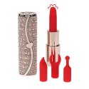 Tiffany - Lipstick Vibrator with 4 Attachments - Pink Loveline