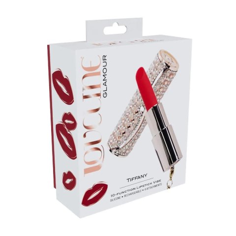 Tiffany - Lipstick Vibrator with 4 Attachments - Pink Loveline