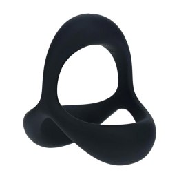 Tri O Ergo Silicone Cockring - Black Levelz