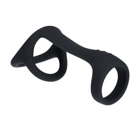 Tri O Silicone Shaft Cock and Ball Ring - Black Levelz