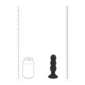 Tri Rattle Liquid Silicone Anal Plug - L - Black Levelz