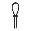 Wide Adjustable Silicone Lasso Cockring - 5mm - Black Levelz