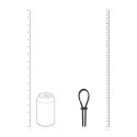 Wide Adjustable Silicone Lasso Cockring - 5mm - Black Levelz