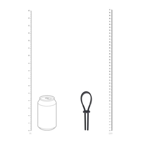 Wide Adjustable Silicone Lasso Cockring - 5mm - Black Levelz