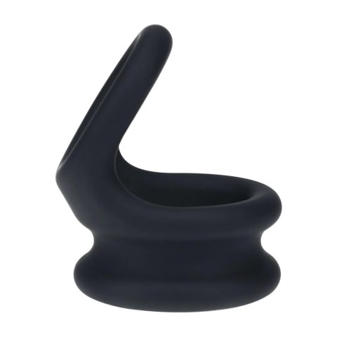 Wide Double O Silicone Cockring - L - Black Levelz