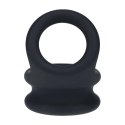Wide Double O Silicone Cockring - L - Black Levelz