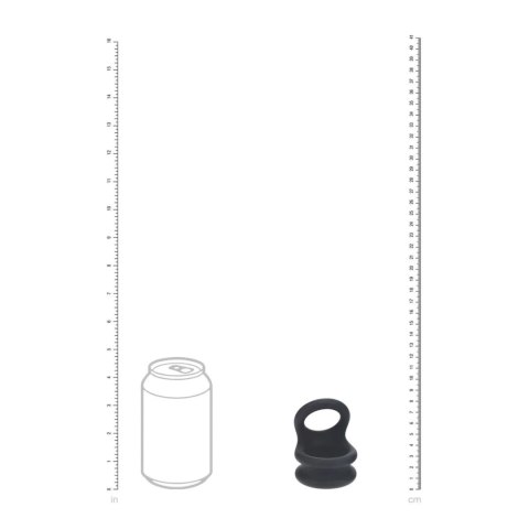 Wide Double O Silicone Cockring - L - Black Levelz