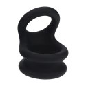 Wide Double O Silicone Cockring - M - Black Levelz