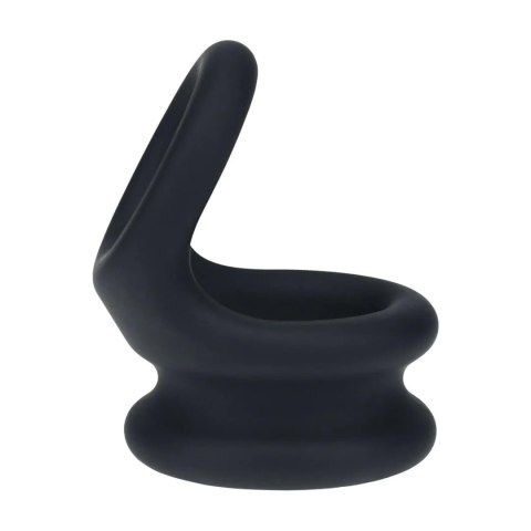 Wide Double O Silicone Cockring - M - Black Levelz