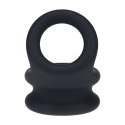 Wide Double O Silicone Cockring - M - Black Levelz