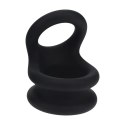Wide Double O Silicone Cockring - S - Black Levelz